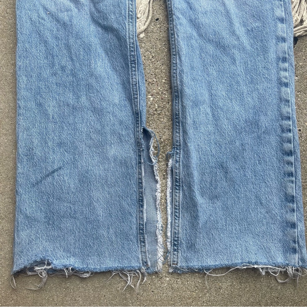 Zara High Rise Split Leg Jeans Size 10 - Picture 4 of 10